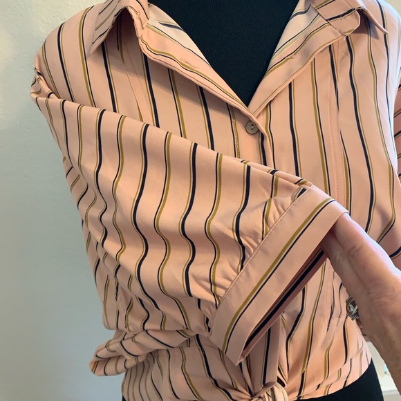 Hyfve  waist tie loose fit blouse, shirt, top, great with black shorts.like new - Picture 5 of 11